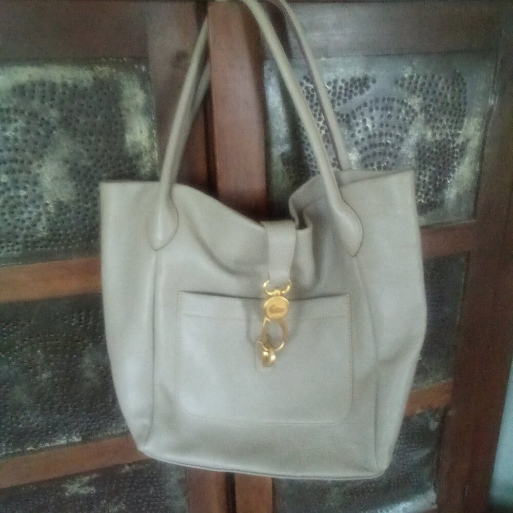 Dooney and Bourke Florentine Large Shoulder/Hobo Taupe Handbag
